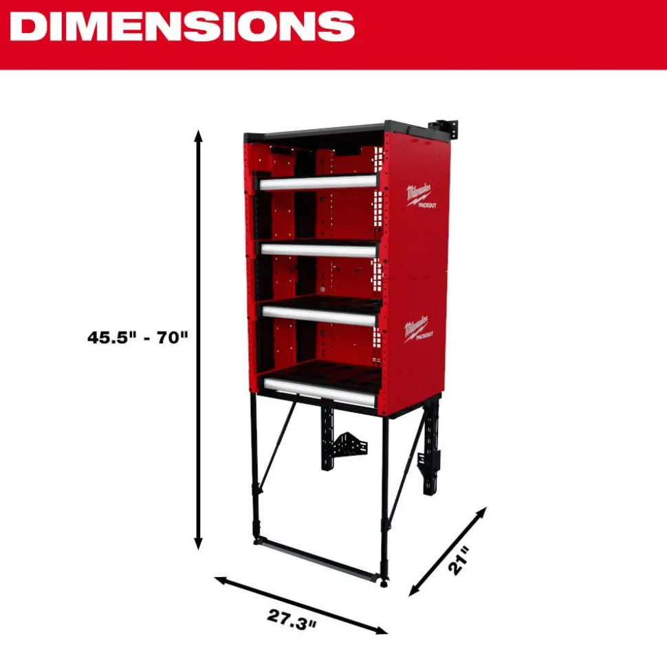 Milwaukee Tools PACKOUT™ Rack Kit (Stationary or Vehicle Mount) 48-21-8070