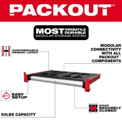 Milwaukee Tools PACKOUT™ Rack Drawer 48-21-8040