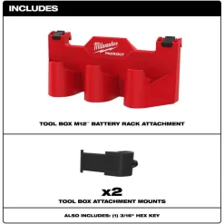 Milwaukee Tools PACKOUT Tool Box 3-Hook Attachment 48-22-8606