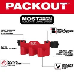 Milwaukee Tools PACKOUT Tool Box 3-Hook Attachment 48-22-8606