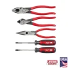 Milwaukee Tools 5PC Dipped Grip Cutting Pliers & Cushion Grip Screwdrivers Set (USA) MT500-5