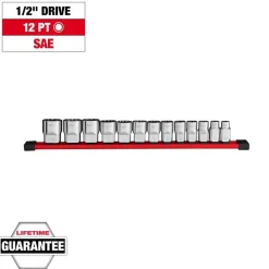 Milwaukee Tools 13pc 1/2” Drive 12-Point SAE Socket Set 48-22-9422
