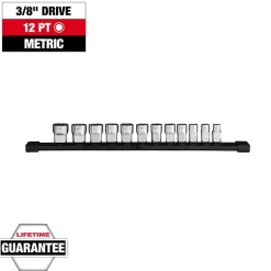 Milwaukee Tools 12pc 3/8” Drive 12-Point Metric Socket Set 48-22-9520