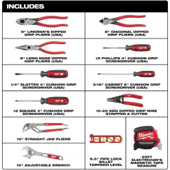 Milwaukee Tools 12 PC. Electrical Hand Tool Set 48-22-0144