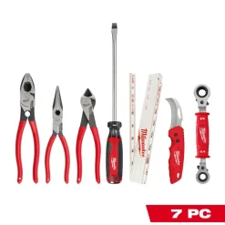 Milwaukee Tools 7 PC. Power Utility Hand Tool Set 48-22-0143