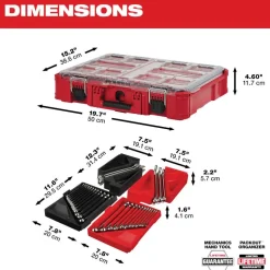 Milwaukee Tools 30 Piece Metric & SAE Combination Wrench Set with PACKOUT Organizer 48-22-9485