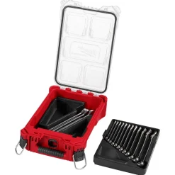 Milwaukee Tools 15 Piece Metric Combination Wrench Set with PACKOUT Compact Organizer 48-22-9483
