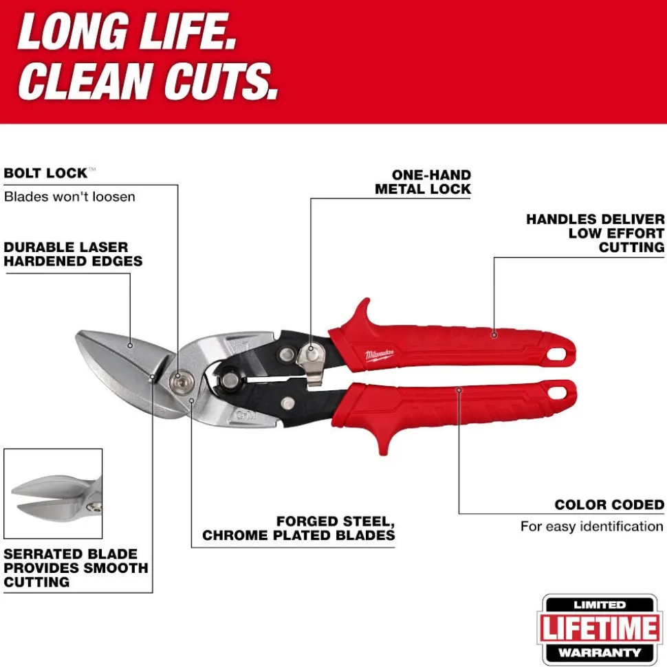 Milwaukee Tools 2 Piece Offset Aviation Snip Set 48-22-4553