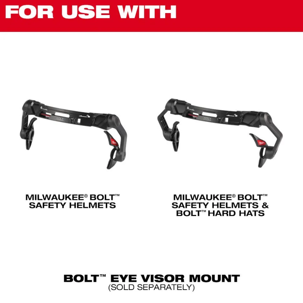 Milwaukee Tools 10pk Gasketed Tinted Eye Visor Replacement Lenses (Milwaukee BOLT Safety Helmet & BOLT Hard Hat Mount) 48-73-1455