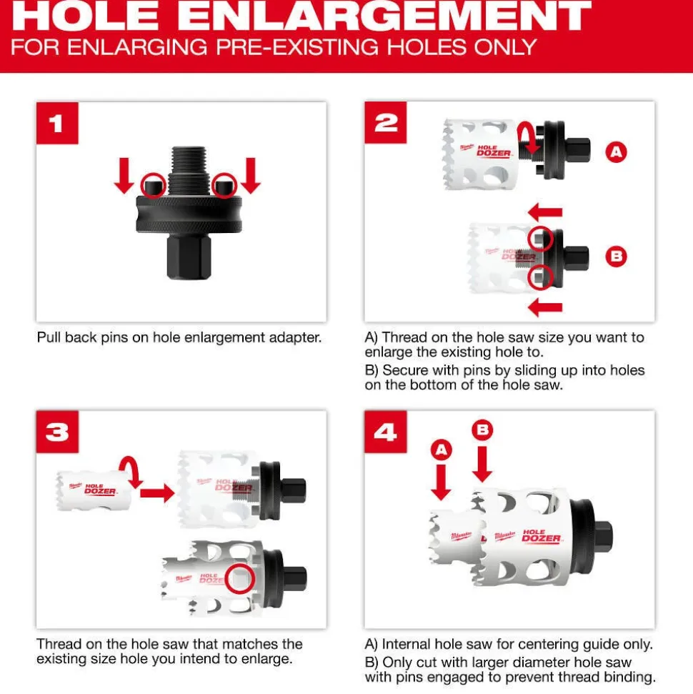 Milwaukee Tools QUIK-LOK Arbor Enlargement Adapter ARBOR ENLARGEMENT ADAPTER 49-56-7576