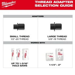 Milwaukee Tools QUIK-LOK Arbor Large Adapters 5PK 49-56-7571