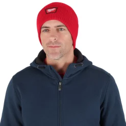 Milwaukee Tools Rib-Knit Cuffed Beanie - Red M750R