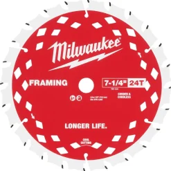 Milwaukee Tools 7-1/4" 24T Framing Circular Saw Blade - 2PK 48-40-0722