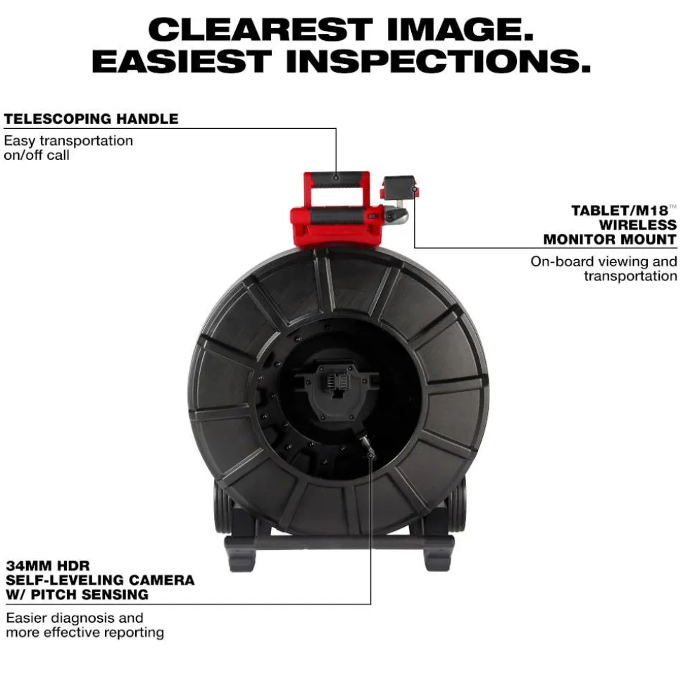 Milwaukee Tool 325’ Stiff Modular Pipeline Inspection Reel 3976-20