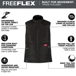 Milwaukee Tools Women's FREEFLEX™ Lightweight Insulated Vest Black