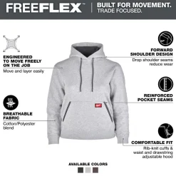 Milwaukee Tools Women's FREEFLEX Pullover Hoodie - Grey F251G