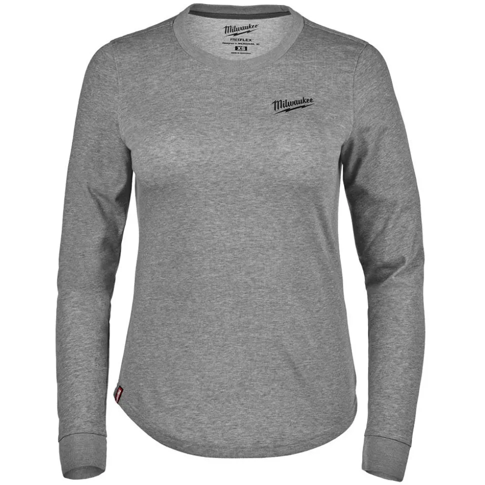 Milwaukee Tools Women's FREEFLEX Hybrid Tee - Long Sleeve Grey