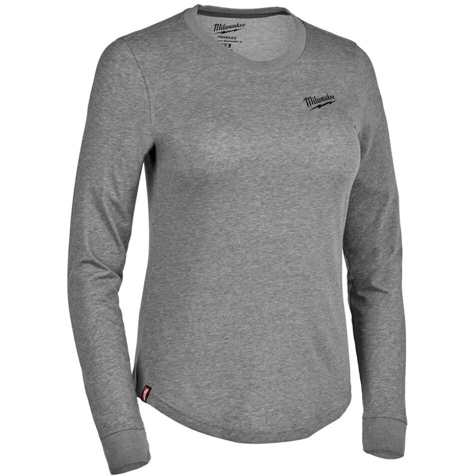 Milwaukee Tools Women's FREEFLEX Hybrid Tee - Long Sleeve Grey