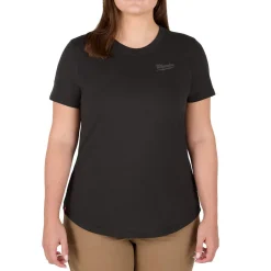 Milwaukee Tools Women's FREEFLEX Hybrid Tee - Short Sleeve - Black F452B