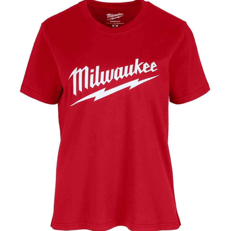 Milwaukee Tools Women's GRIDIRON Logo Tee - Short Sleeve - Red F453R