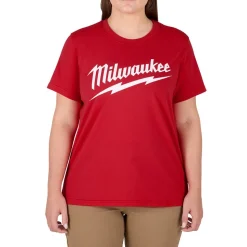Milwaukee Tools Women's GRIDIRON Logo Tee - Short Sleeve - Red F453R
