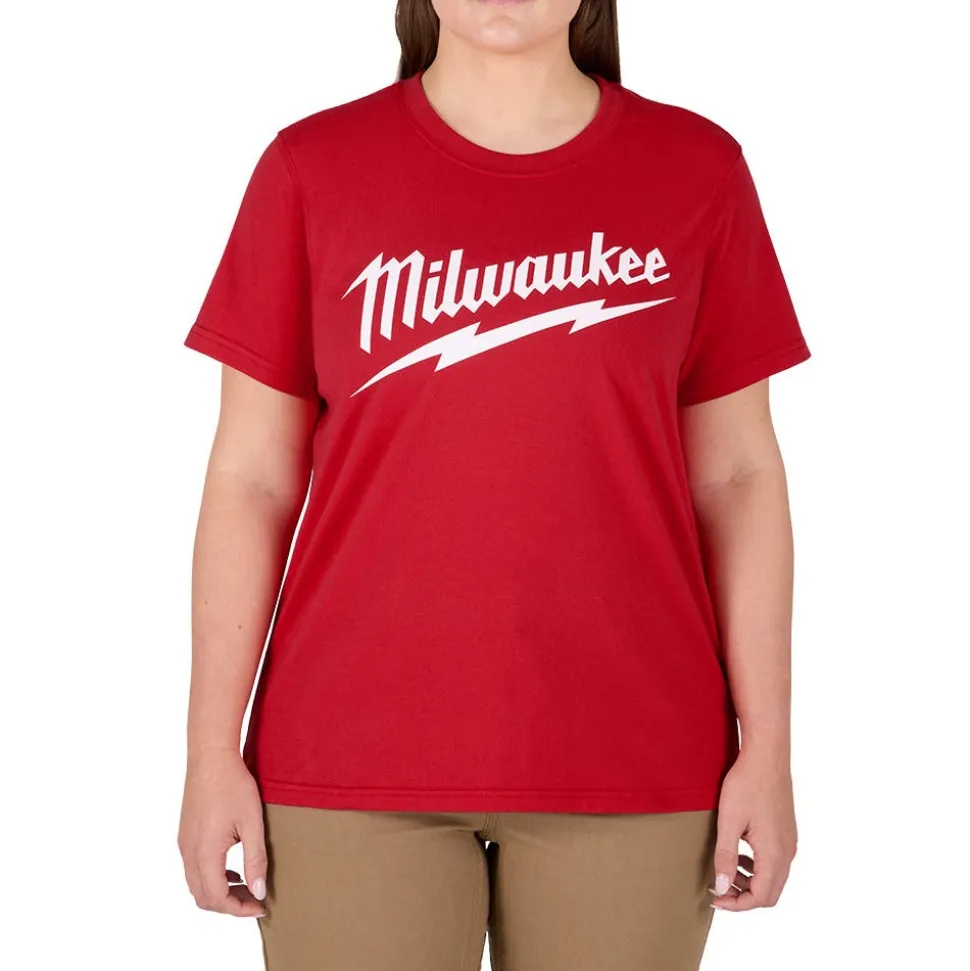 Milwaukee Tools Women's GRIDIRON Logo Tee - Short Sleeve - Red F453R