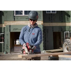 Milwaukee Tools Women's GRIDIRON™ Pocket T-Shirt - Long Sleeve Blue