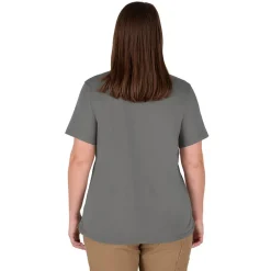 Milwaukee Tools Women's GRIDIRON Pocket T-Shirt - Short Sleeve - Grey 451G