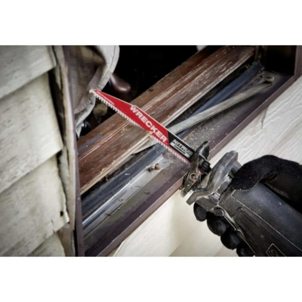 Milwaukee Tools 6" WRECKER™ with NITRUS™ Carbide SAWZALL® Blade for Multi-Material (5 PK) 48-00-5571