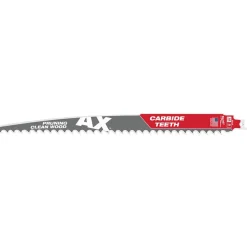 Milwaukee 12" 3 TPI The AX with Carbide Teeth for Pruning & Clean Wood SAWZALL Blade 1PK 48-00-5233