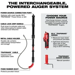 Milwaukee TRAPSNAKE 6' Toilet Auger 49-16-3576