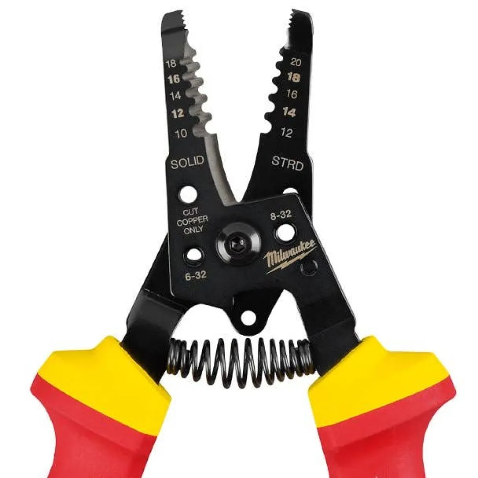 Milwaukee 1000V Insulated 10-20 AWG Wire Stripper & Cutter 48-22-2214