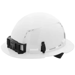 Milwaukee White Full Brim Vented Type 1 Class C Hard Hat w/ 4pt Ratcheting Suspension 48-73-1201