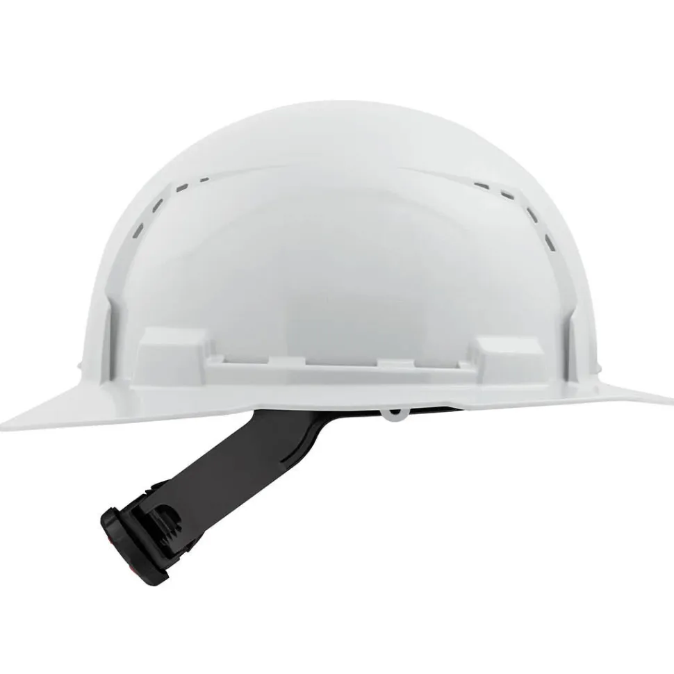 Milwaukee White Full Brim Vented Type 1 Class C Hard Hat w/ 4pt Ratcheting Suspension 48-73-1201