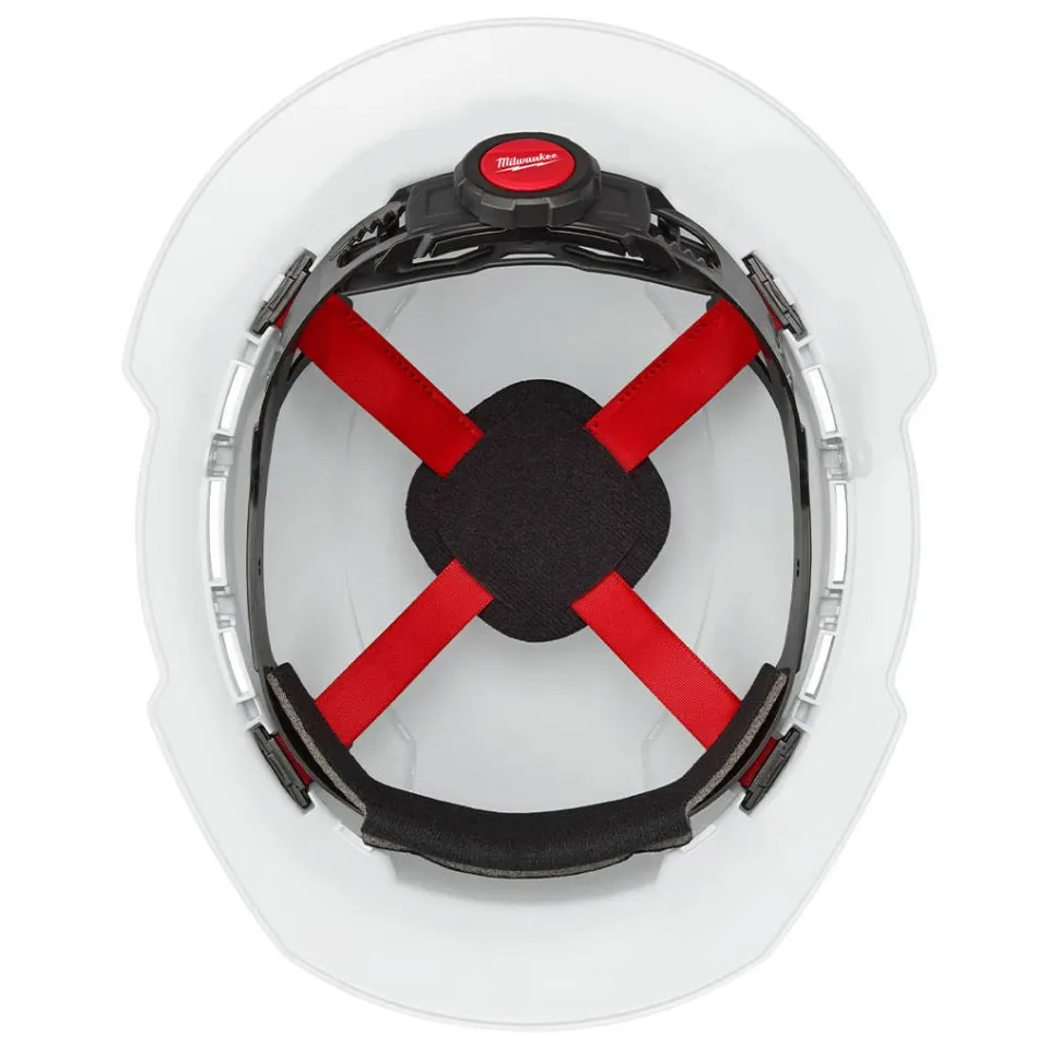 Milwaukee White Full Brim Vented Type 1 Class C Hard Hat w/ 4pt Ratcheting Suspension 48-73-1201