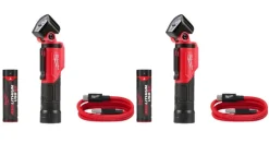 Milwaukee 2x REDLITHIUM USB ROVER Pivoting Flood Lights 2113-21 & 2113-21