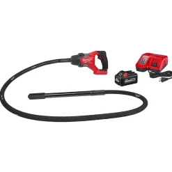 MX FUEL Concrete Vibratory Screed 3.0Ah Kit w/ M18 FUEL 8' Concrete Pencil Vibrator Bundle