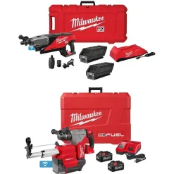 MX FUEL Handheld 6" Core Drill Kit w/ M18 FUEL 1-1/8" SDS Plus Rotary Hammer and HAMMERVAC Dedicated Dust Extractor Bundle