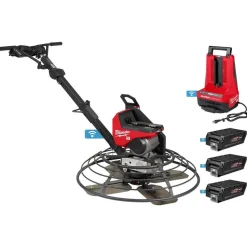 MX FUEL 36" Walk-Behind Trowel w/ M18 ROCKET Dual Pack Tower Light ONE-KEY 5400 Lumens Bundle
