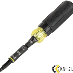 NECT Complete Impact Pass Through and Flip Socket Set, 39-Piece w/ KNECT 11-in-1 Ratcheting Impact Rated Screwdriver / Nut Driver