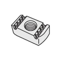 1/2"-13 No Spring Channel Nut. 3/8" Thick. Z/P. 100/Box