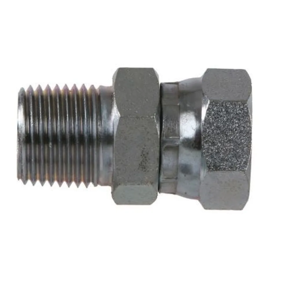 NPTF Pipe Male x NPSM Pipe Swivel Female Steel Adapter 6900-08-06