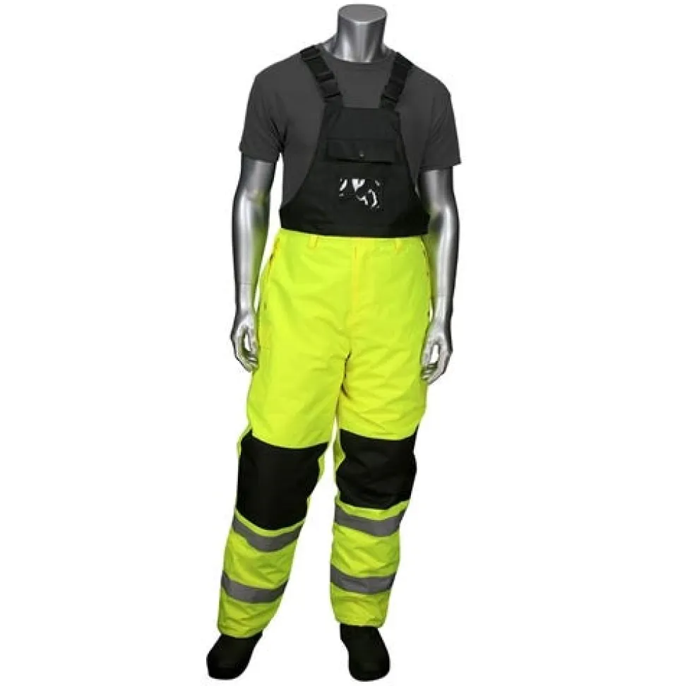 PIP Safety ANSI Class E Insulated Bib Pants W/ Removeable Bib & Suspenders