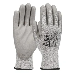 PIP Safety Seamless Knit PolyKor® Blended Glove with Polyurethane Coated Flat Grip on Palm & Fingers 16-530/XL