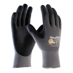 PIP Safety / West Chester A4 Seamless Knit Nylon / Elastane Glove with Nitrile Coated MicroFoam Grip on Palm & Fingers - Touchscreen Compatible, Gray, XL, 12 Pair 34-874/XL