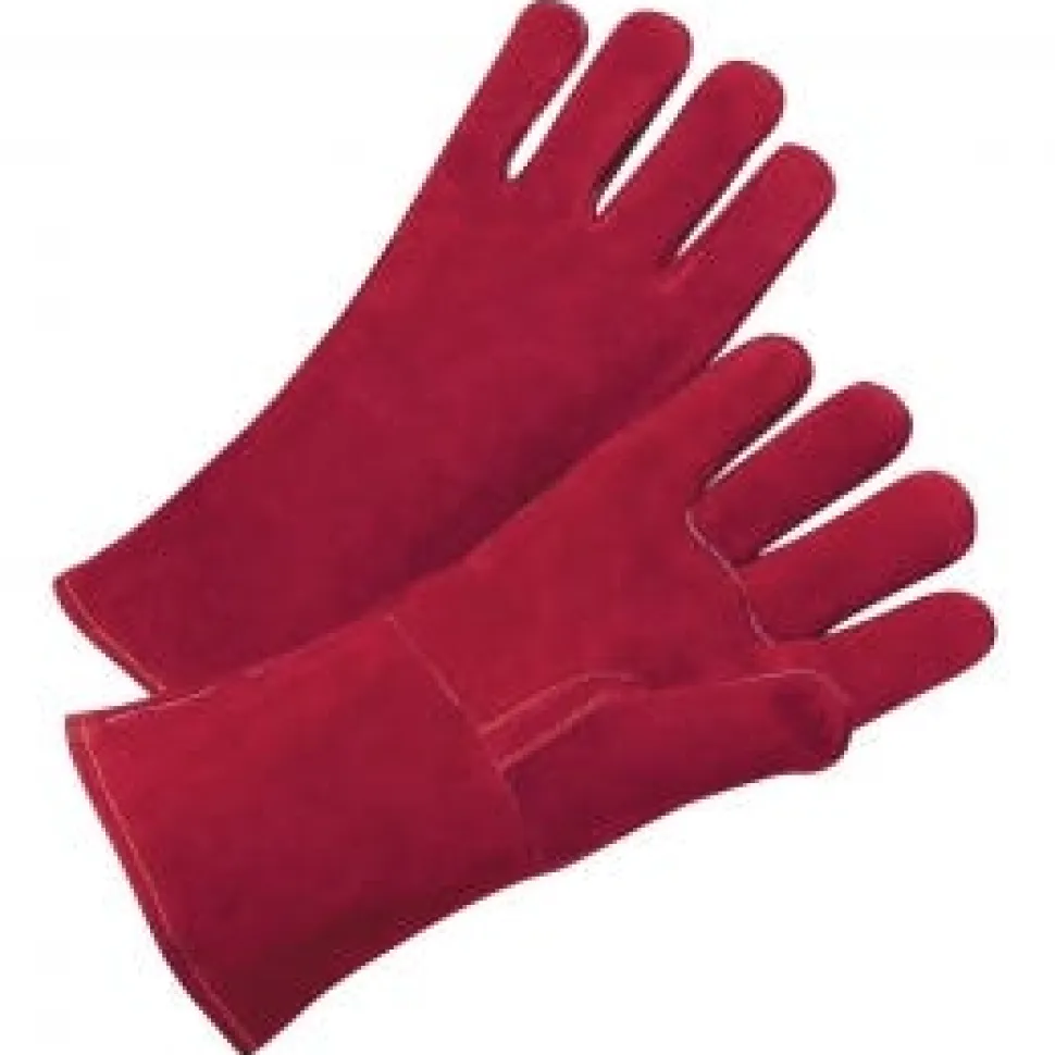 PIP West Chester 14" Red Cowhide Welder's Gloves w/ Cotton Liner and Kevlar Stitching 9400