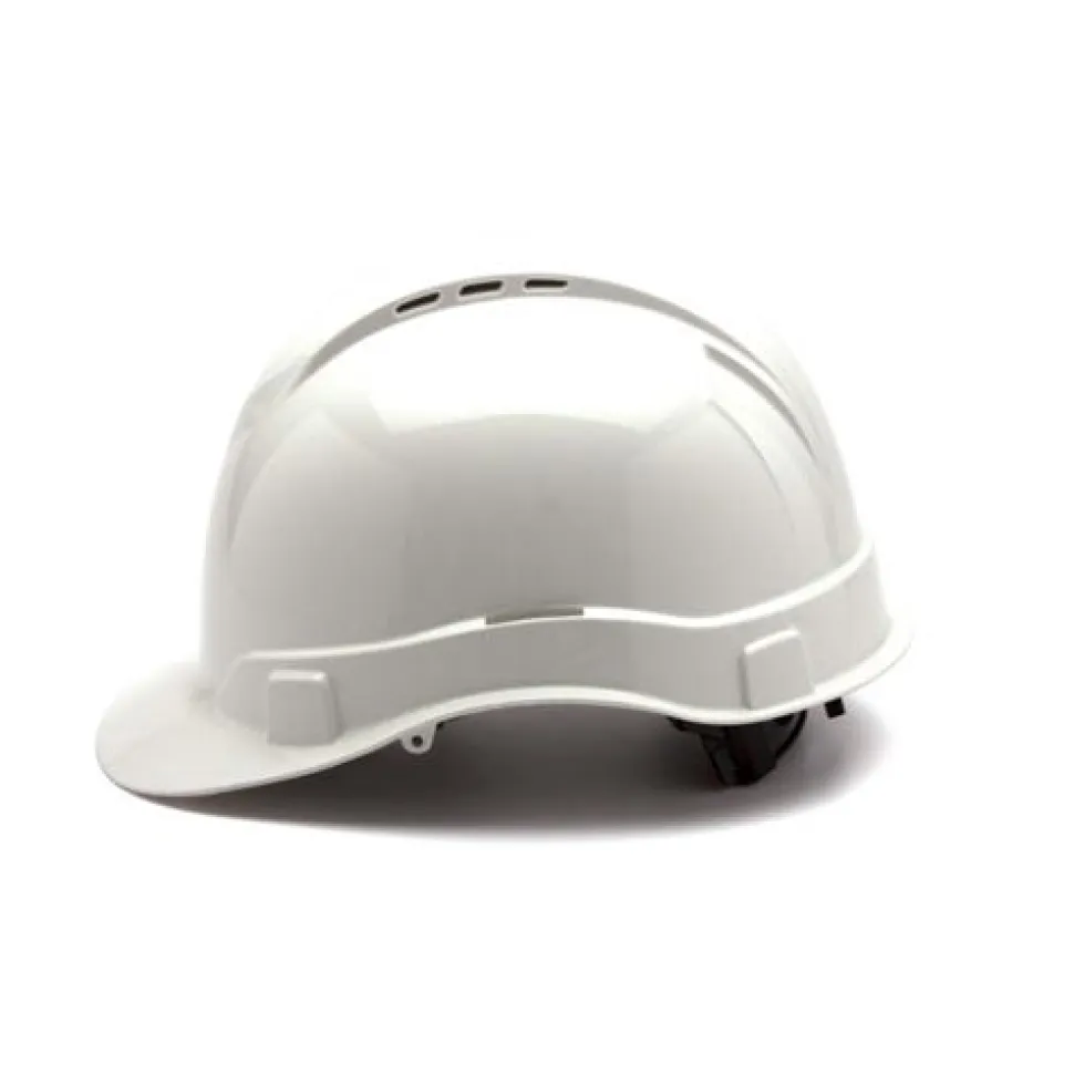 Pyramex Ridgeline Cap Style Hard Hat White Class C Vented HP44110V
