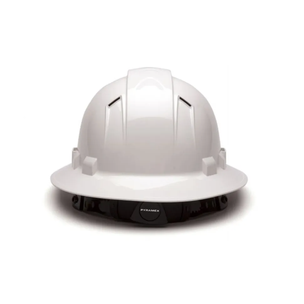 Pyramex Ridgeline Vented Full Brim 4 Pt Ratchet Suspension White HP54110V