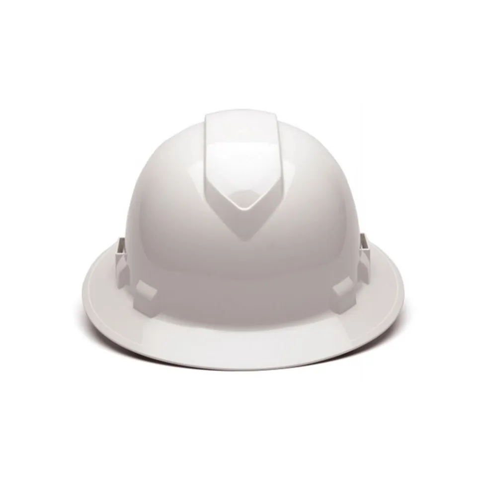 Pyramex Ridgeline Vented Full Brim 4 Pt Ratchet Suspension White HP54110V