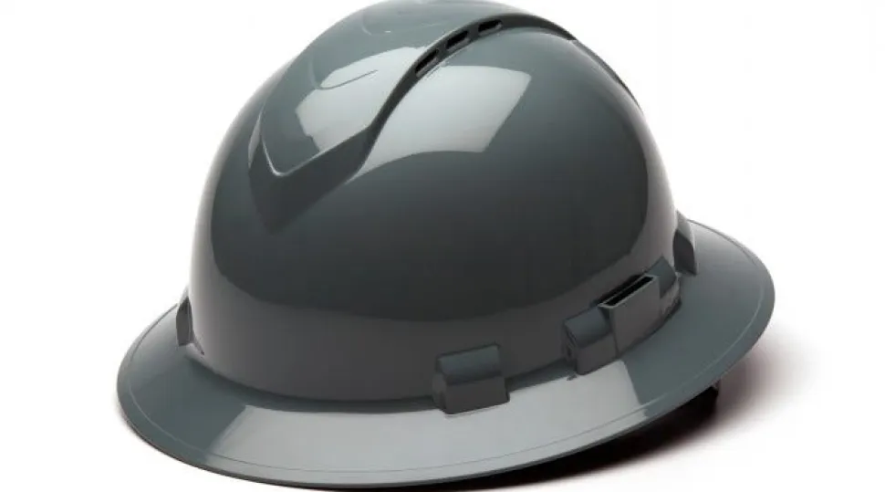 Pyramex Safety Pyramex Safety - Slate Gray Ridgeline Vented Full Brim 4 Pt Ratchet Suspension HP54113V